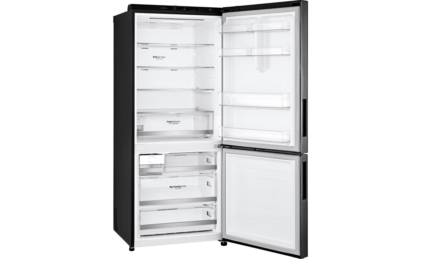 LG 420L Bottom Mount Fridge (Matte Black) GB455MBL