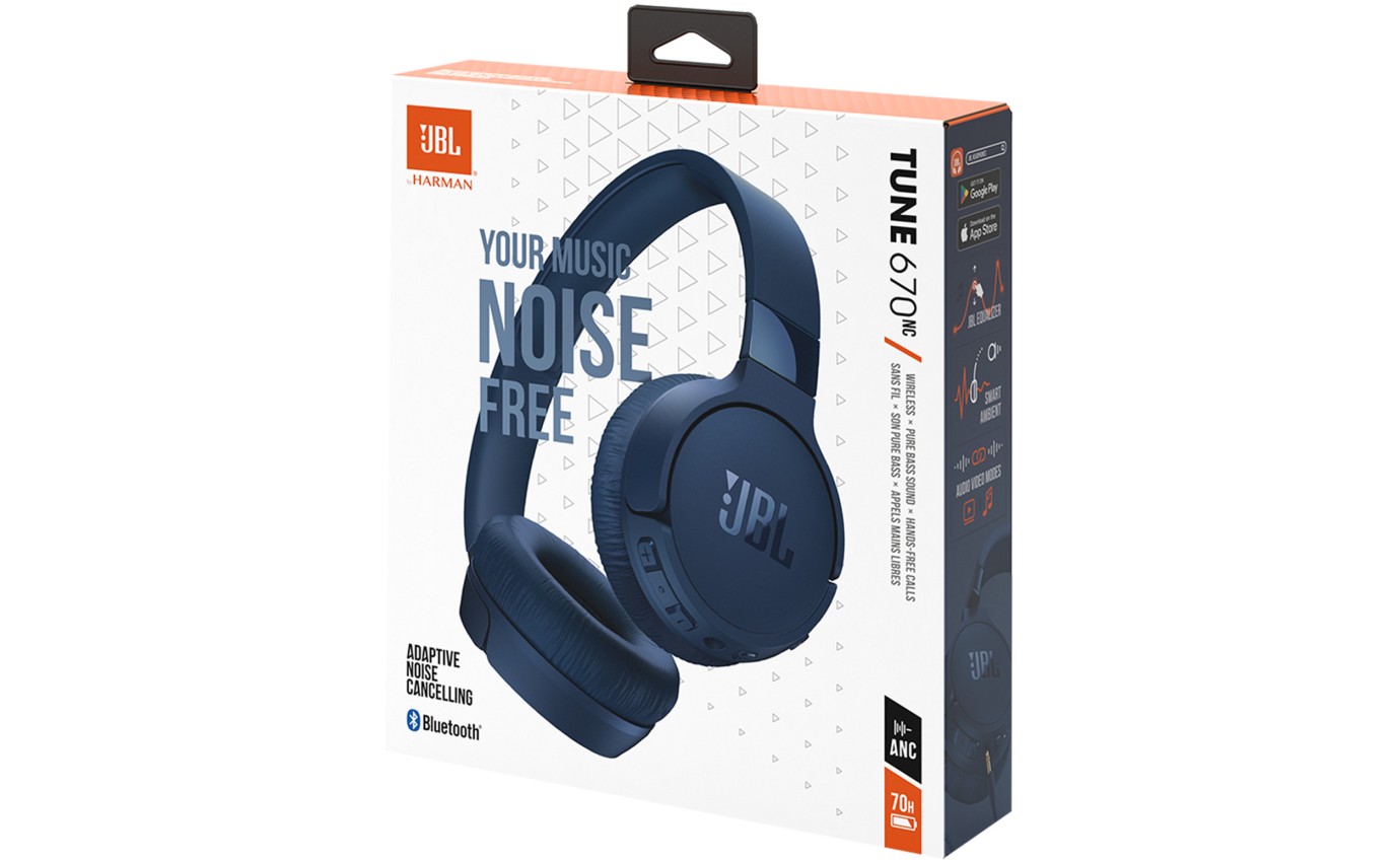 JBL Tune 670NC Noise Cancelling Headphones (Blue) JBLT670NCBLU