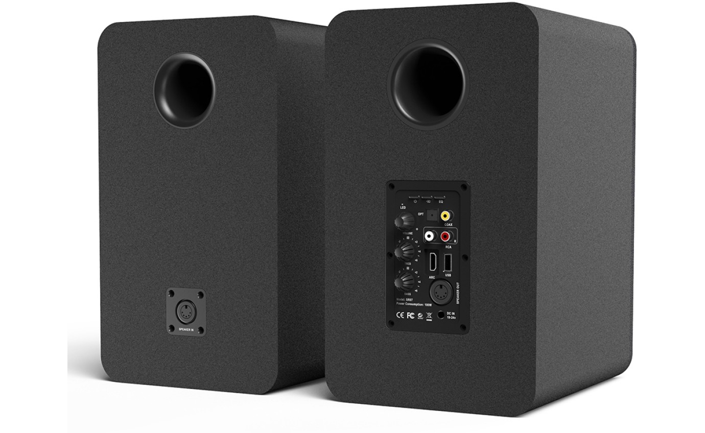 Silcron SLR07 120W Wireless Active Bookshelf Speakers (Black) SLR07BK