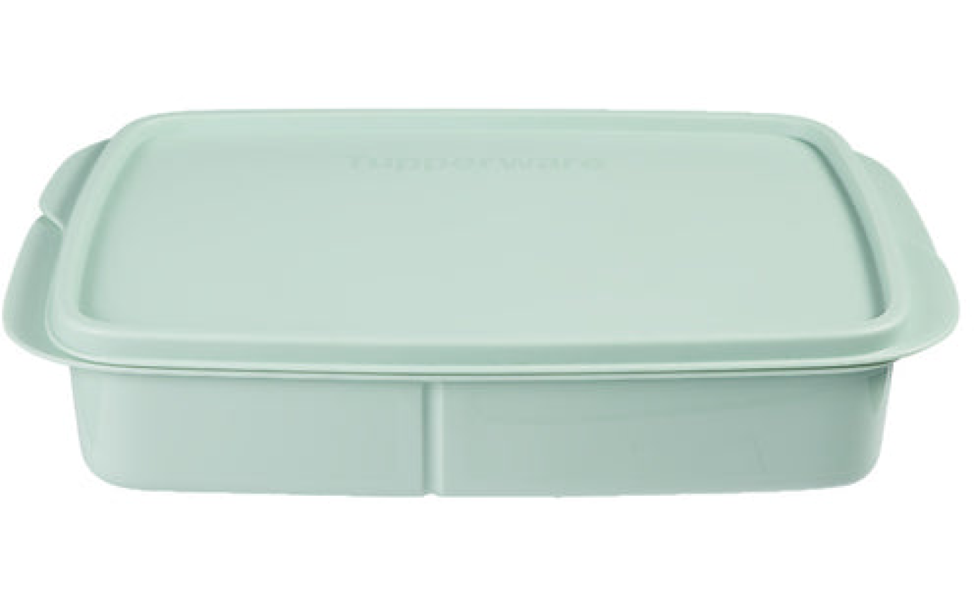Tupperware Divided Rectangle Lunch Box 1L (Green) TUPP0029