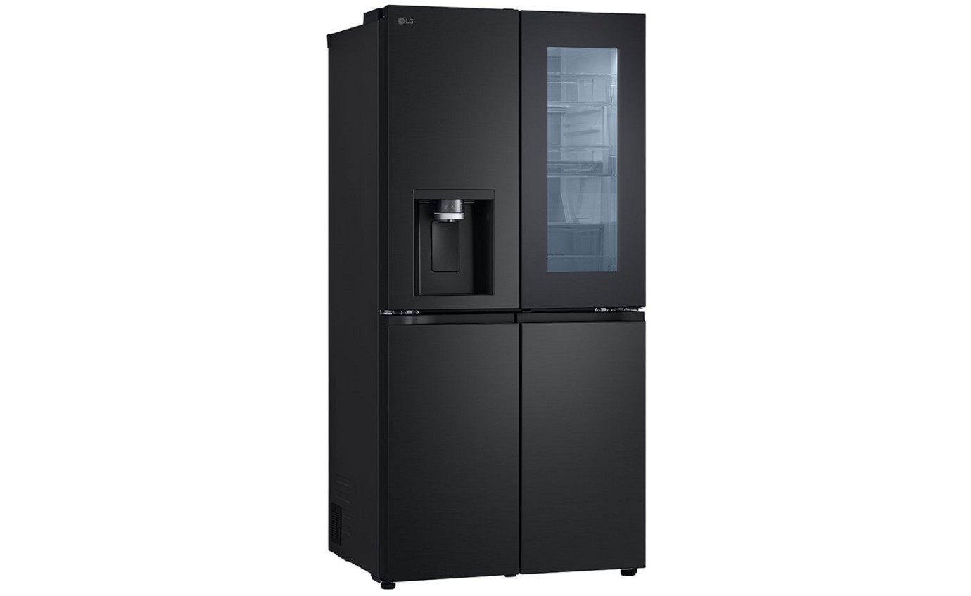 LG 508L InstaView Slim French Door Fridge (Matte Black) GFV500MBLC