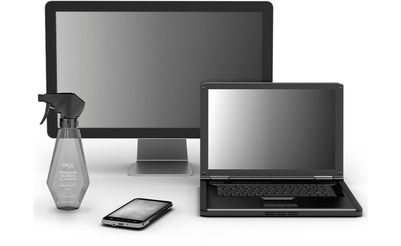 One Products 200ml Premium TV Screen Clean Spray Bottle & Cloth OSSC001