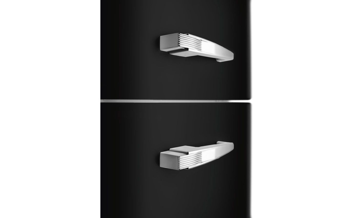 Smeg 331L 50s Style Retro Bottom Mount Fridge (Black) FAB32RBL5AU