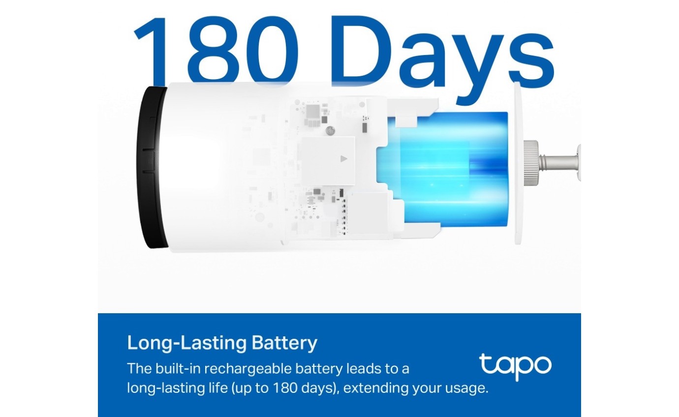 Tapo 2K 3MP Smart Wire-Free Indoor/Outdoor Security System (4 Pack) TAPOC4104PACK