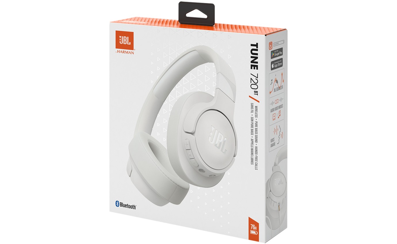 JBL Tune 720BT Wireless Headphones (White) JBLT720BTWHT