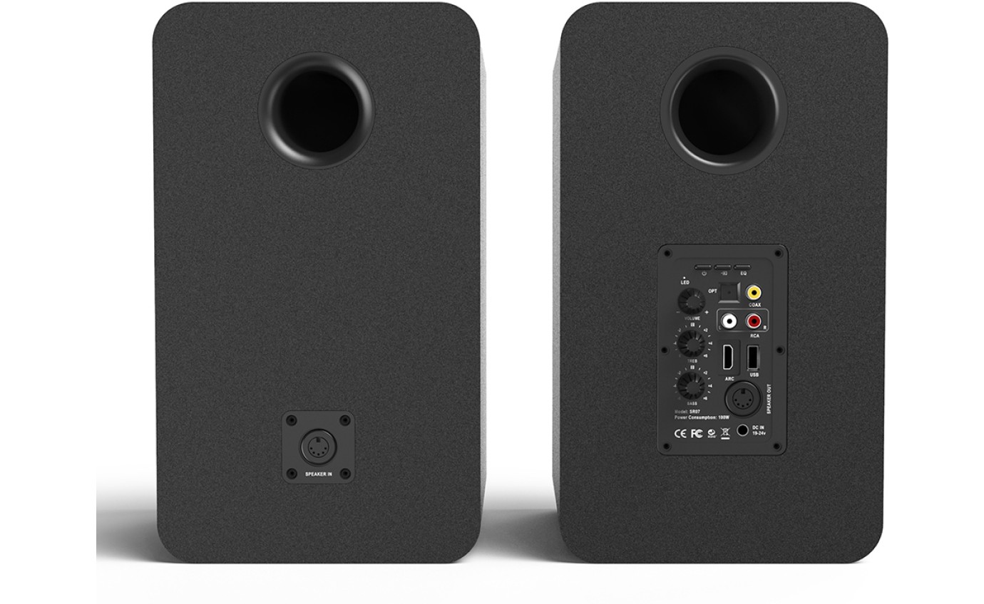 Silcron SLR07 120W Wireless Active Bookshelf Speakers (Black) SLR07BK