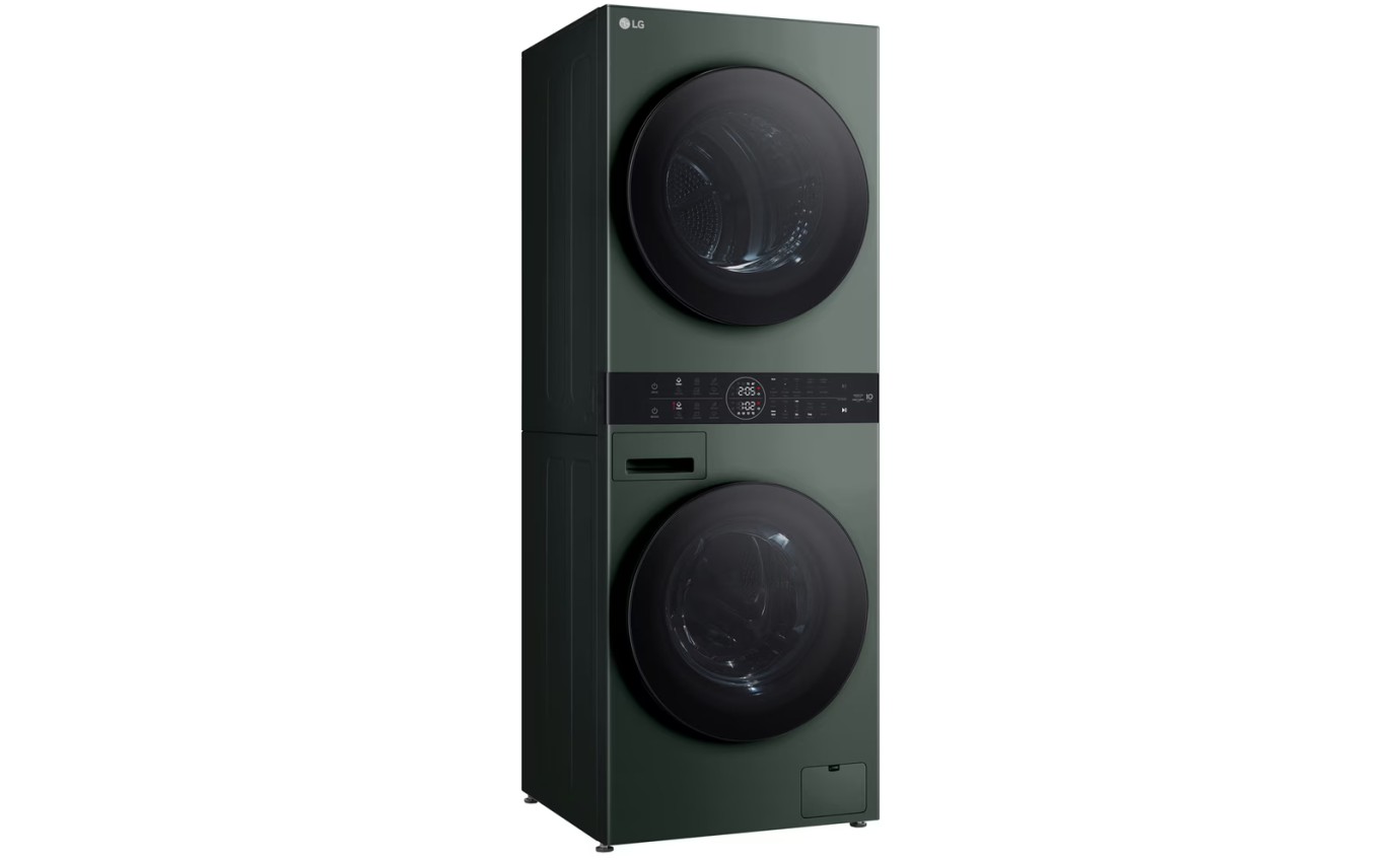 LG 12/10kg WashTower&trade; Stacked Washer Dryer (Forest Green) WWT1210FGX