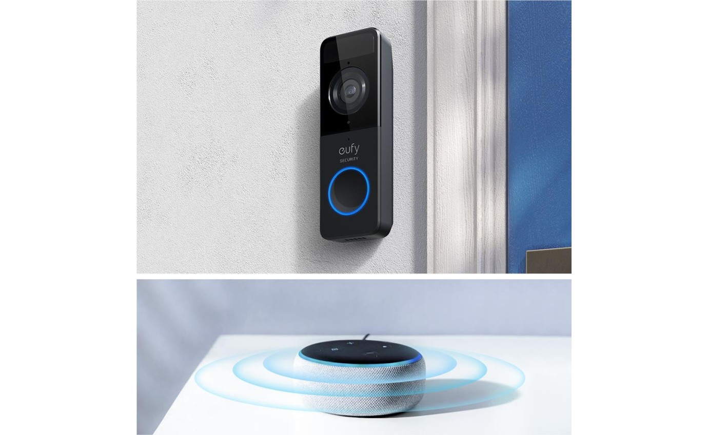 eufy Security Slim 1080p Wireless Doorbell with Homebase Mini Repeater E8220CW1