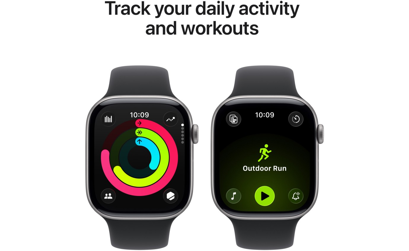 Apple Watch Series 11 GPS 46mm Space Grey Aluminium Case with Black Sport Band (M/L) MEV44XA