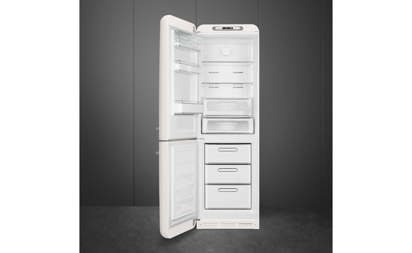 Smeg 331L 50s Style Retro Bottom Mount Fridge (White) FAB32LWH5AU