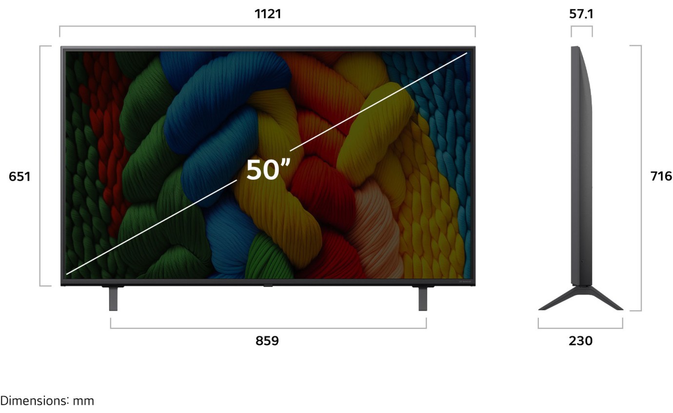 LG 50 inch NANO80A AI LED UHD 4K Smart TV 50NANO80ASA