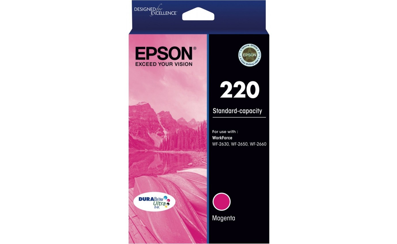 Epson 220 Std Cap DURABrite Ultra Magenta ink Suits XP220 XP420 T293392