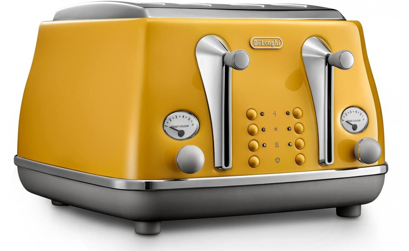 DeLonghi Icona Capitals 4 Slice Toaster (New York Yellow) CTOC4003Y