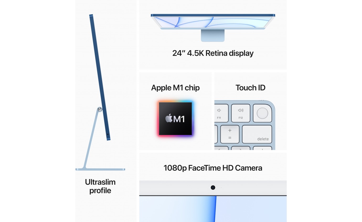 Apple iMac with Retina 4.5K Display 24-inch 8-core GPU 512GB (Green) [2021] MGPJ3XA