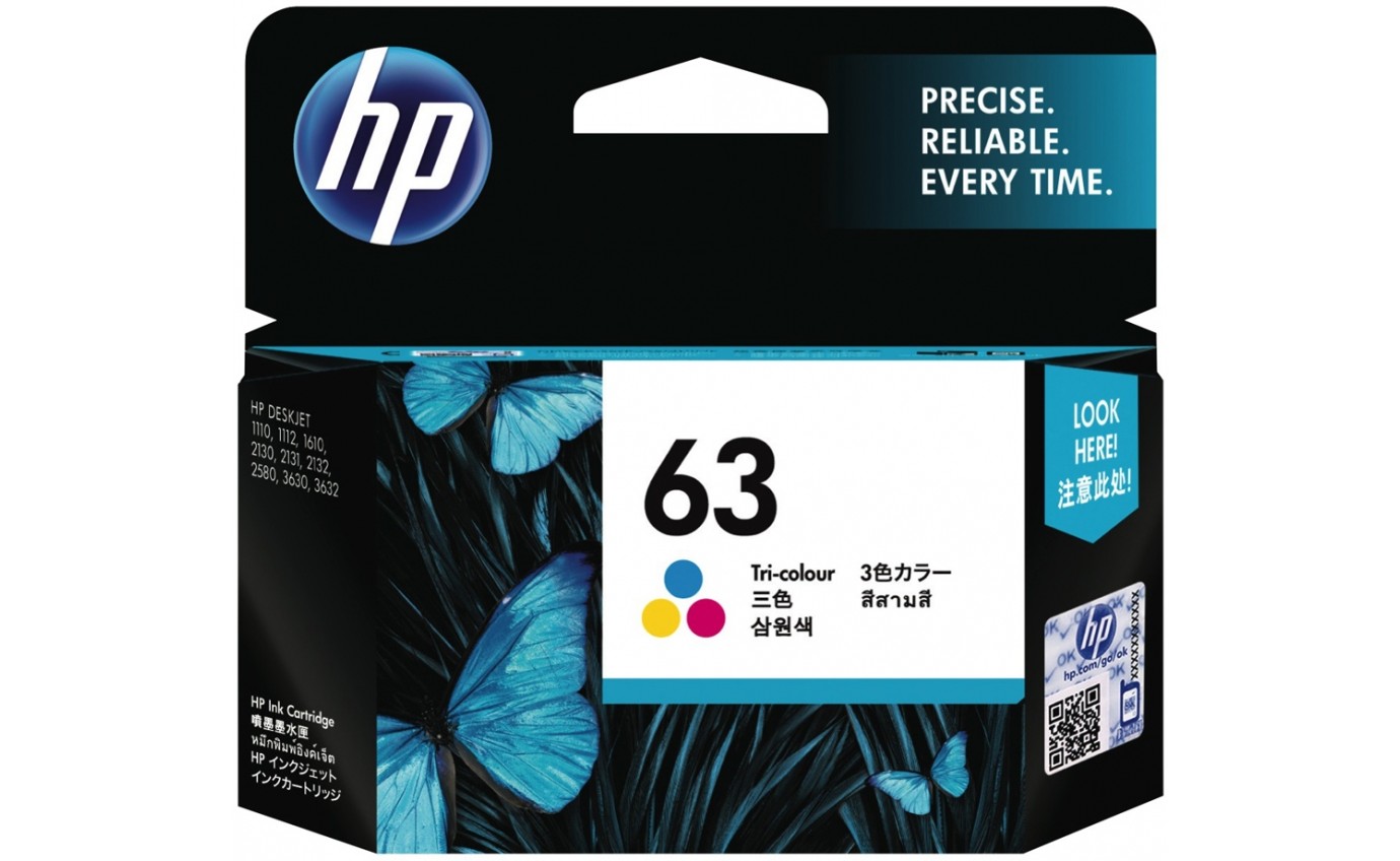 HP No. 63 Tri-color Original Ink Cartridge 2944267