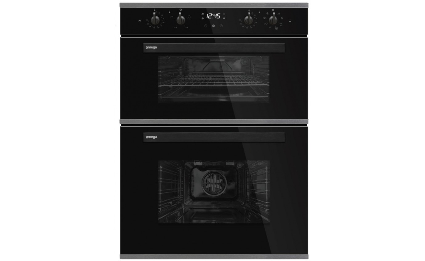 Omega 60cm Double Electric Oven ODO684XB