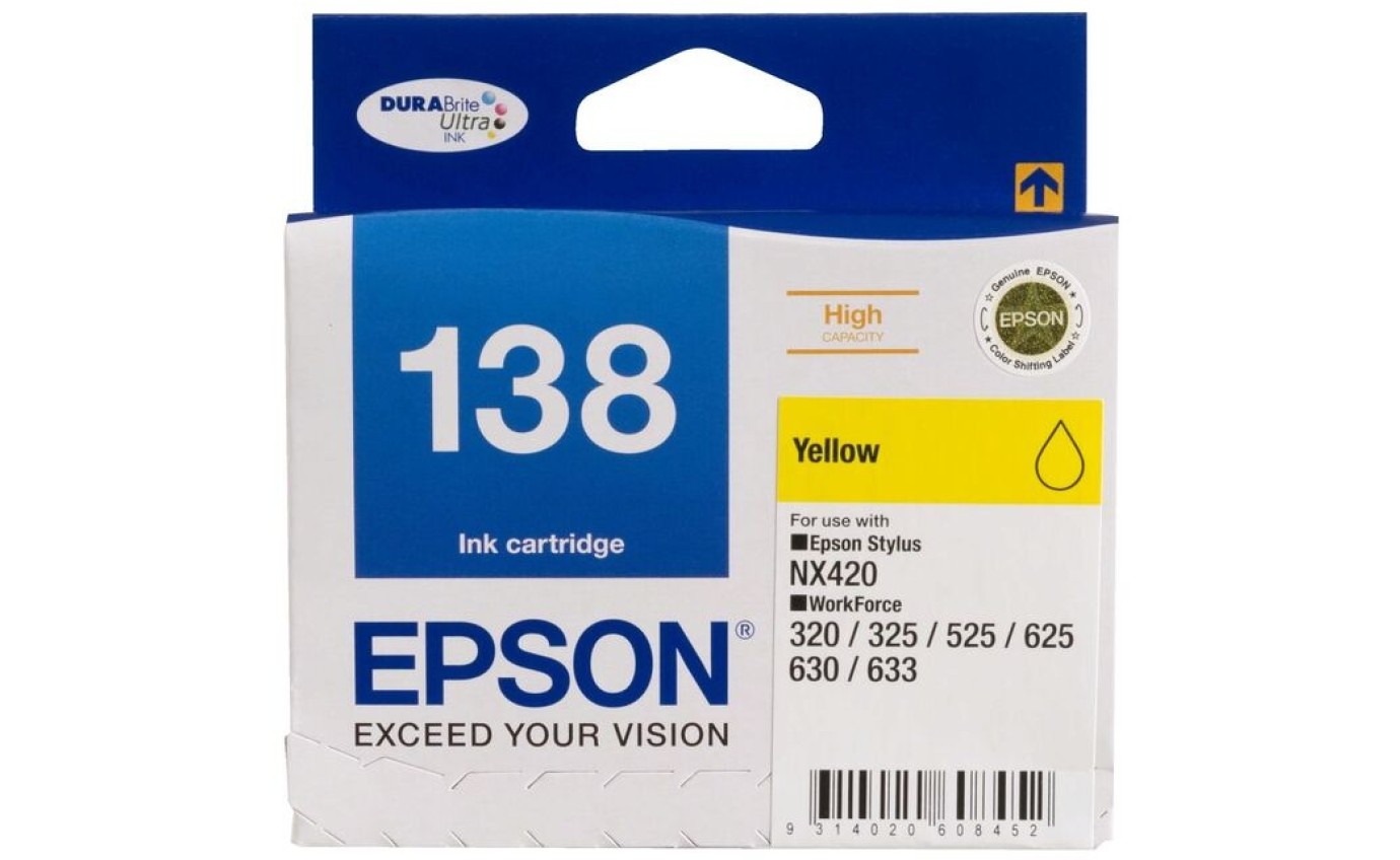 Epson 138 High Capacity Ink Cartridge (Yellow) T138492