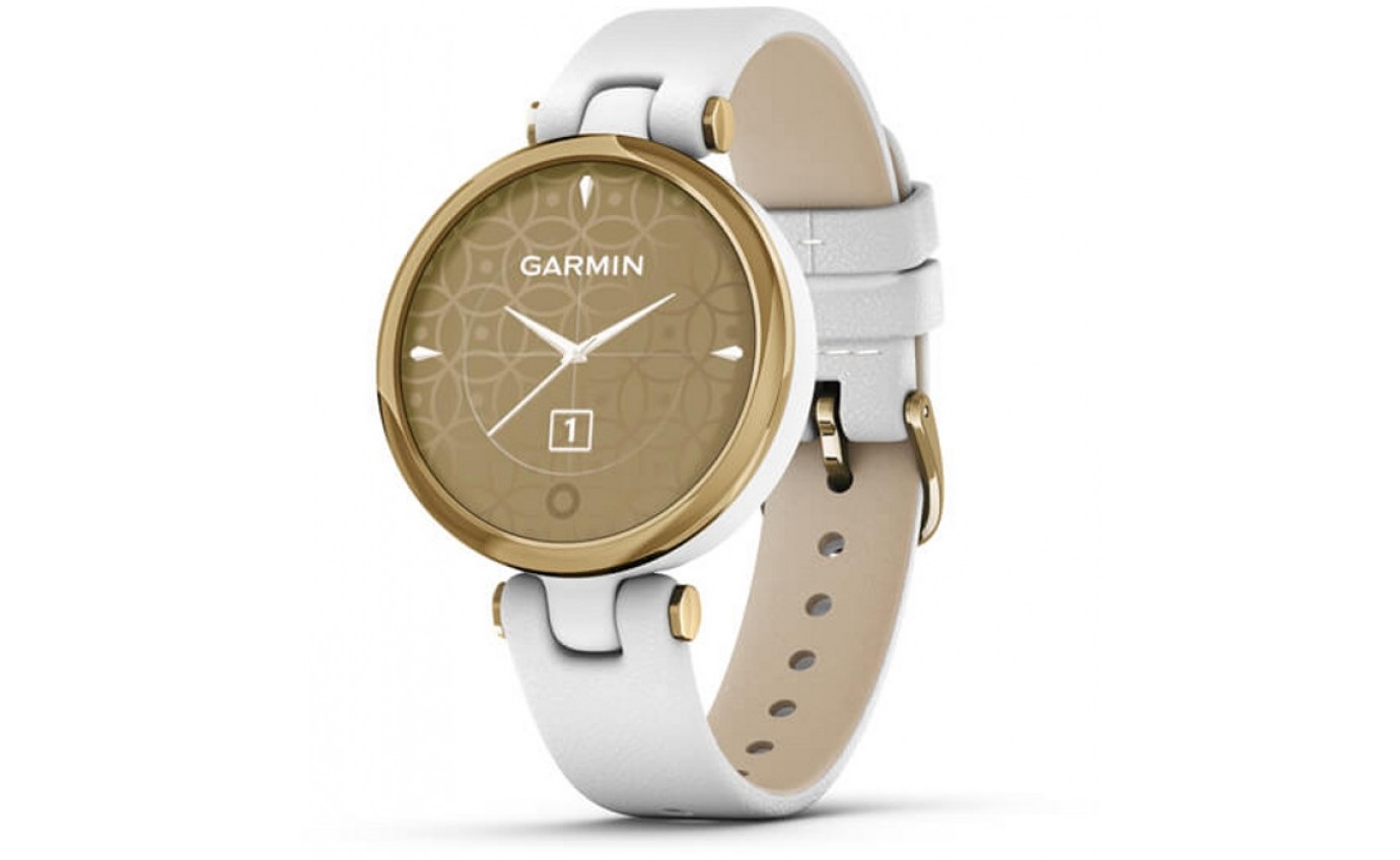 Garmin Lily™ Classic Smartwatch (Light Gold/White) 01002384A3