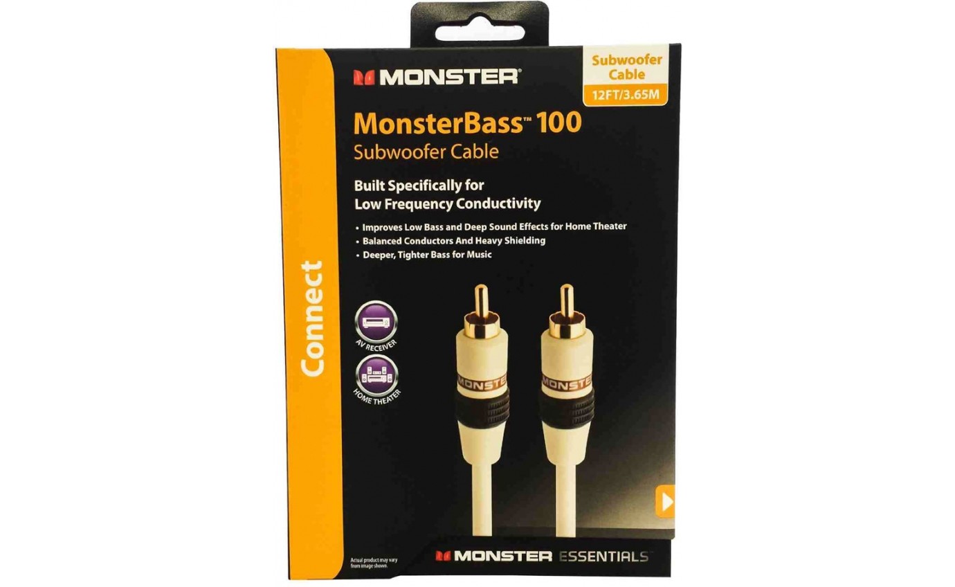 Monster 12ft Essentials Powered Subwoofer Cable 122443
