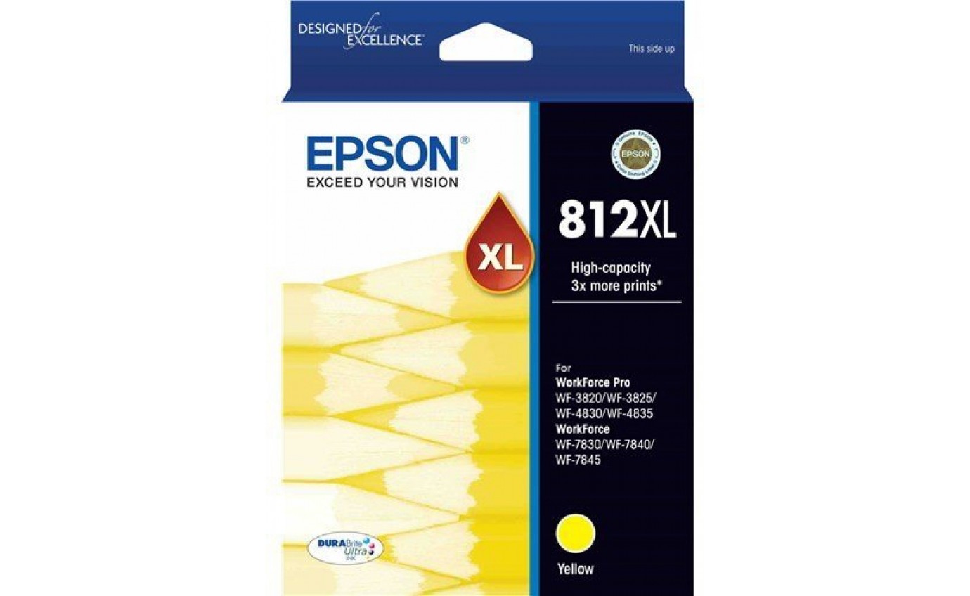 Epson 812XL DURABrite Ultra Ink Cartridge (Yellow) T05E492