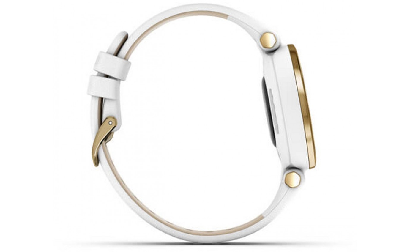 Garmin Lily™ Classic Smartwatch (Light Gold/White) 01002384A3