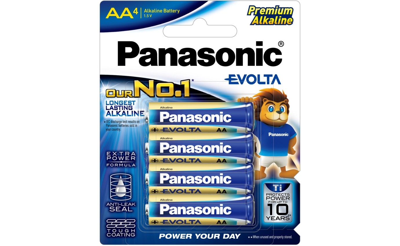 Panasonic EVOLTA AA Batteries (4 Pack) LR6EG4B