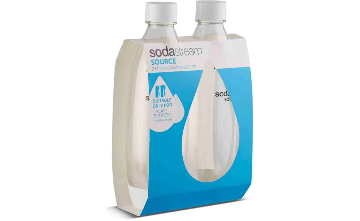 SodaStream Fuse 1L Bottles (White) [2 Pack] 1741210610