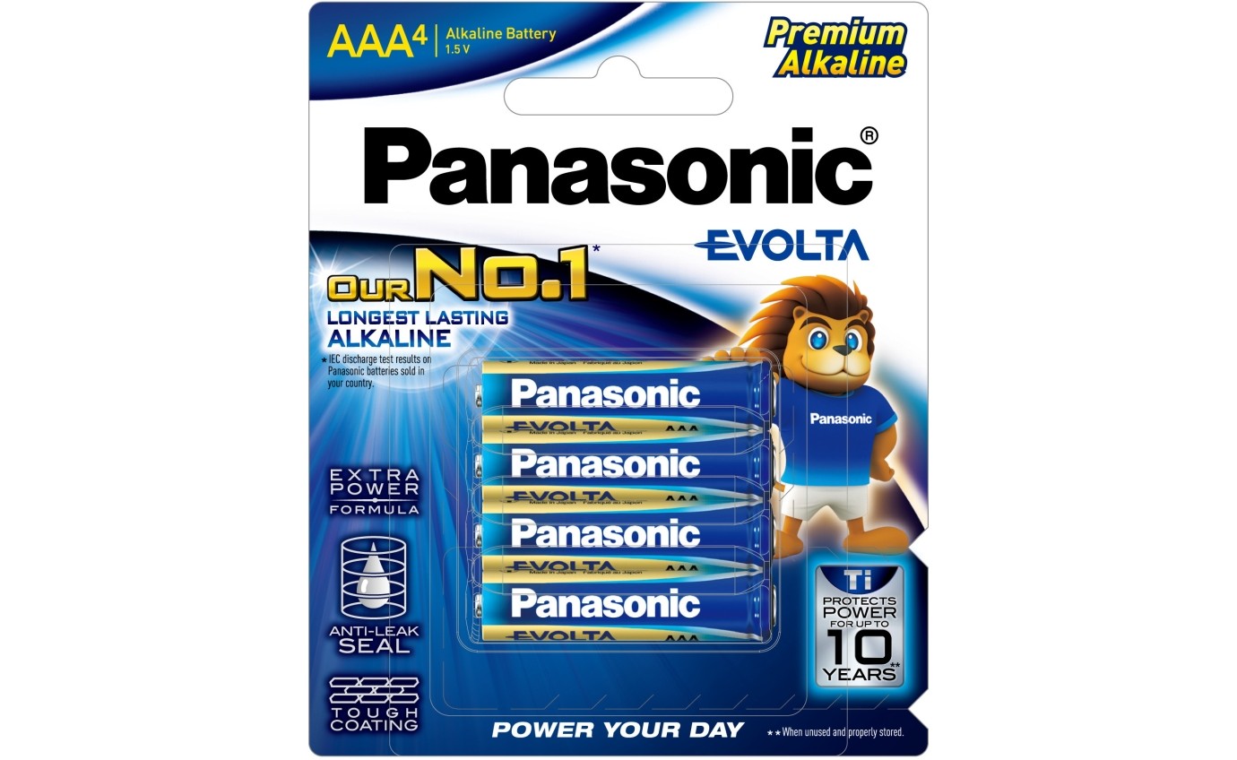 Panasonic EVOLTA AAA Batteries (4 Pack) LR03EG4B
