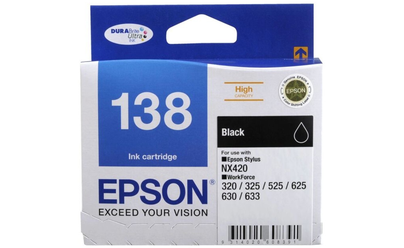 Epson 138 High Capacity Ink Cartridge (Black) T138192