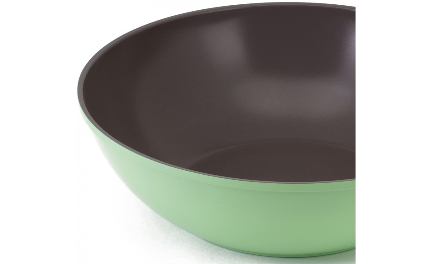 Neoflam 30cm Nature+ Wok Pan Induction (Apple Green) CTW30AG