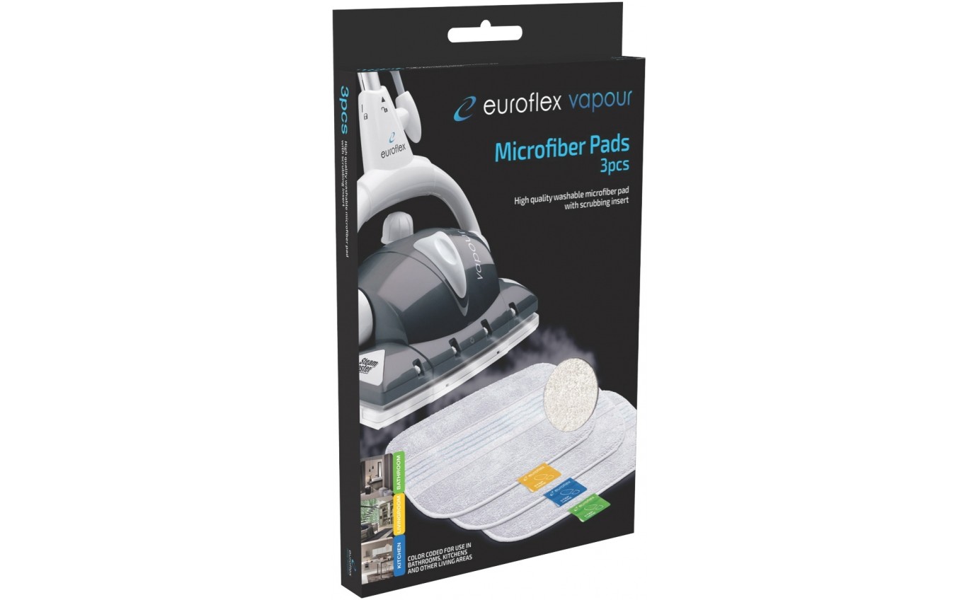 Euroflex Microfibre Floor Pads with Scrubbing Insert (3 Pack) AC3209711