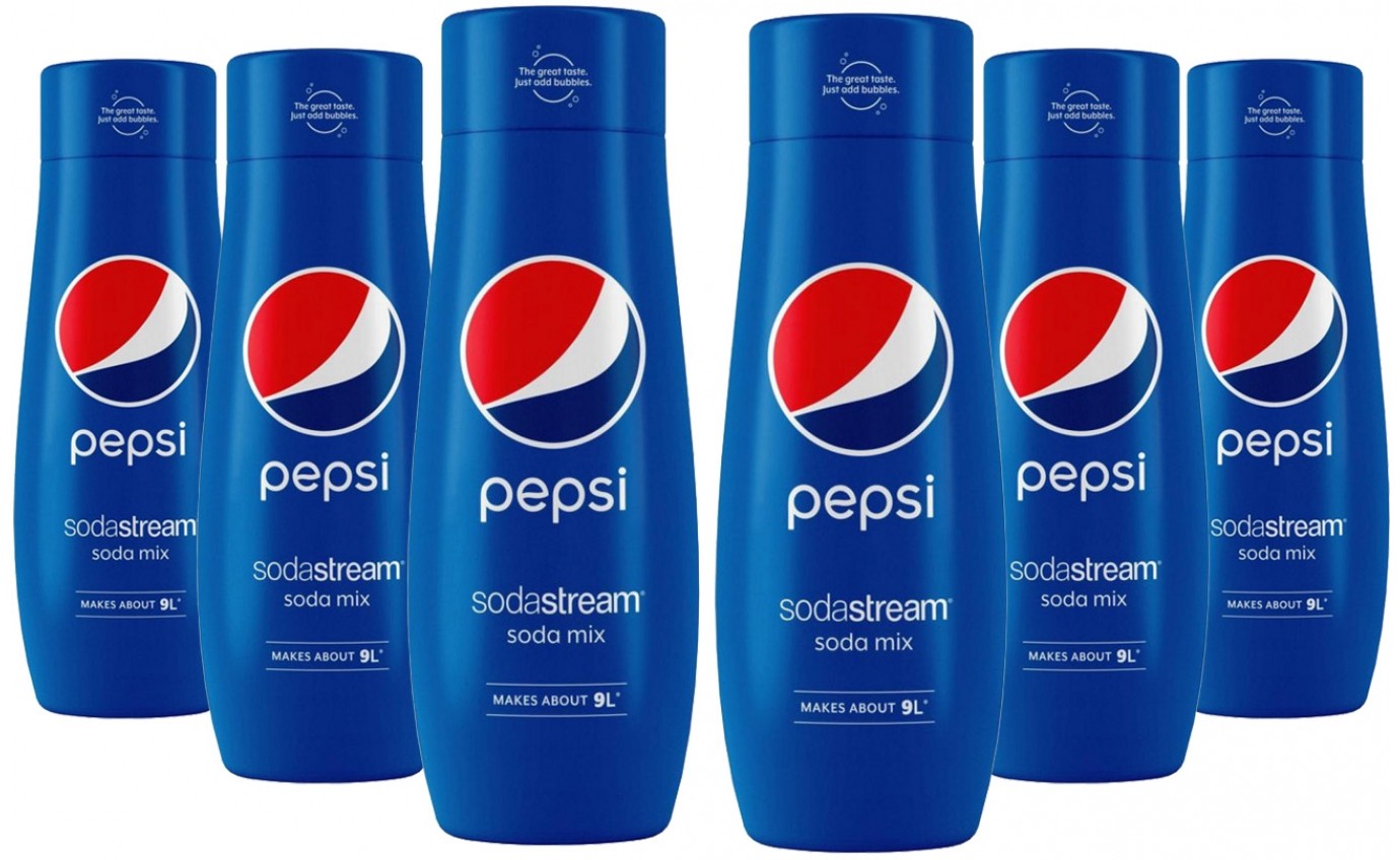 SodaStream 6 Pack Pepsi Syrup 440ml (6 Pack) 19242016106PK