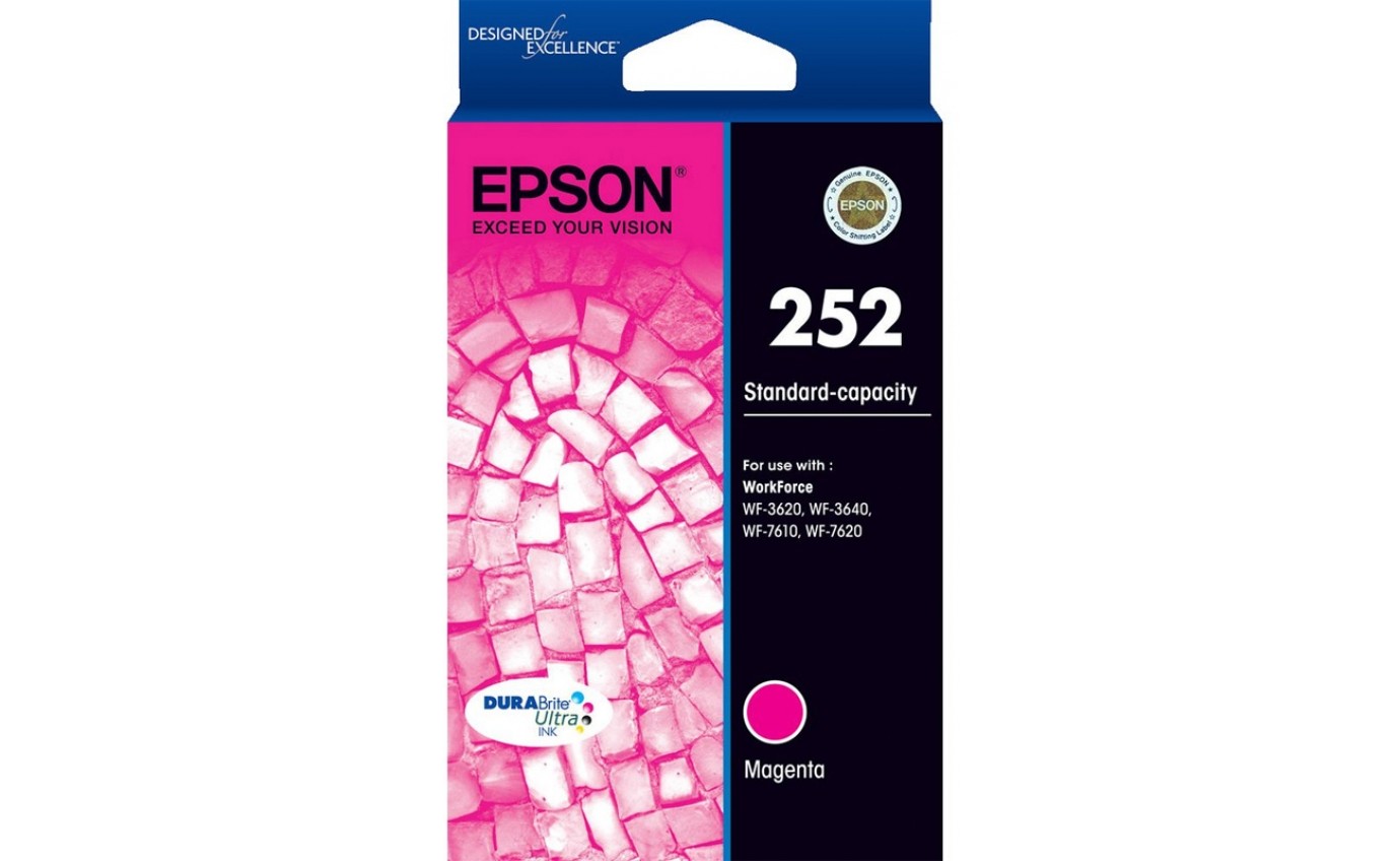 Epson 252 Std DURABrite Ultra Magenta ink Suits WF7620 WF7725 T252392