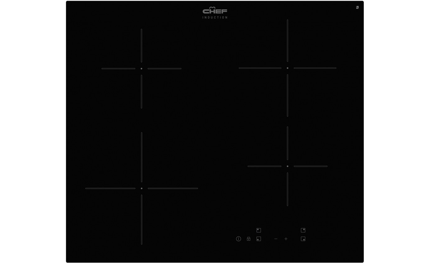 Chef 60cm 4 Zone Induction Cooktop CHI644BB