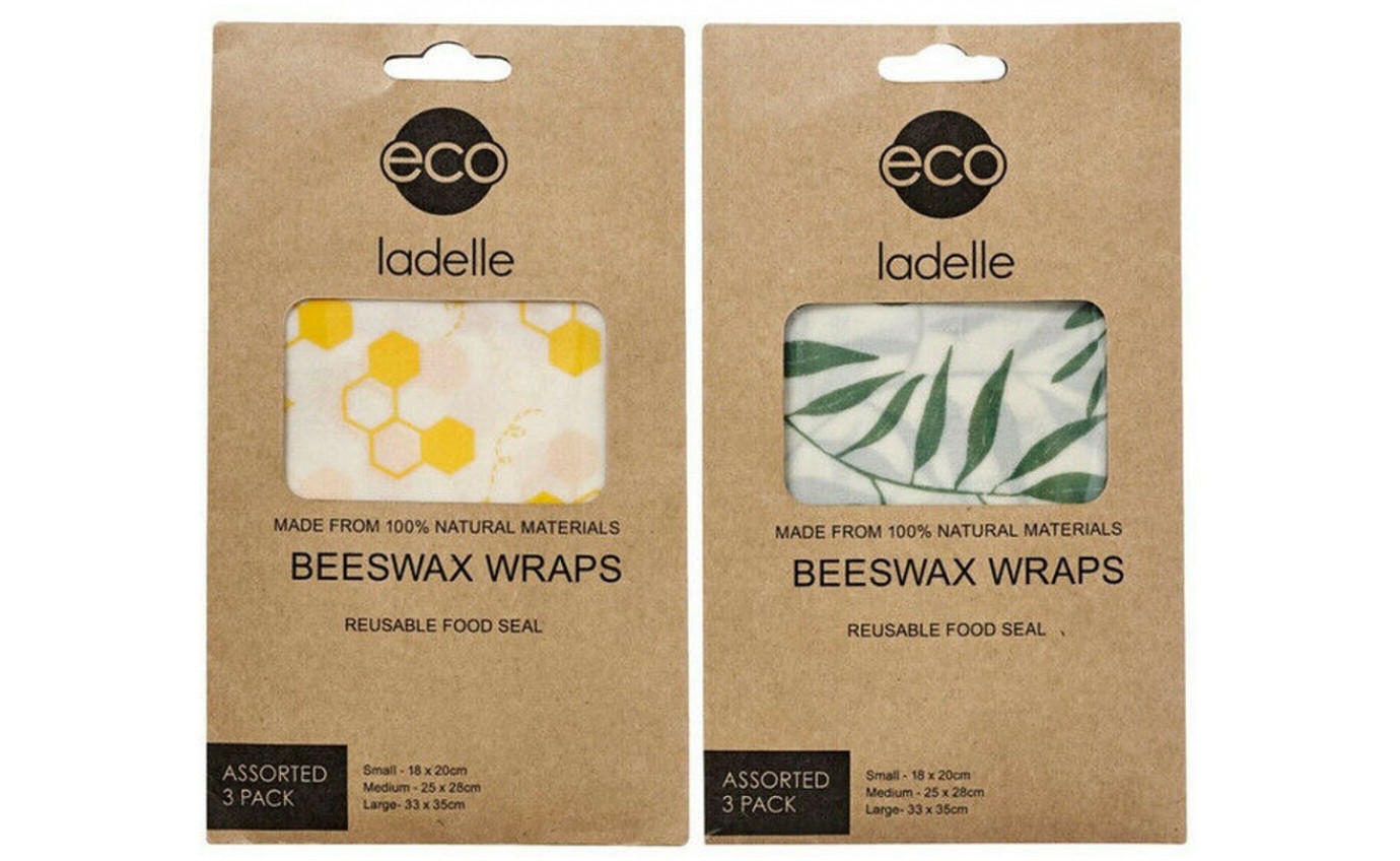 Ladelle 3-Piece Eco Recycled Beeswax Wraps 16028