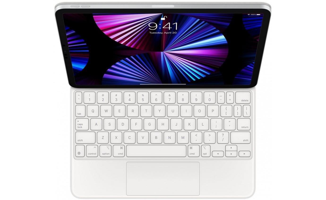 Apple Magic Keyboard for iPad Pro 11-inch and iPad Air (4th/5th Gen) [White] MJQJ3ZAA