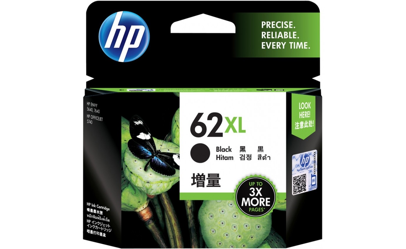 HP 62XL High Yield Black Original Ink Cartridge 2736260