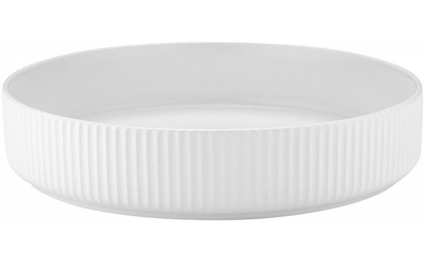 Ladelle Linear Ribbed Salad Bowl - White 62829