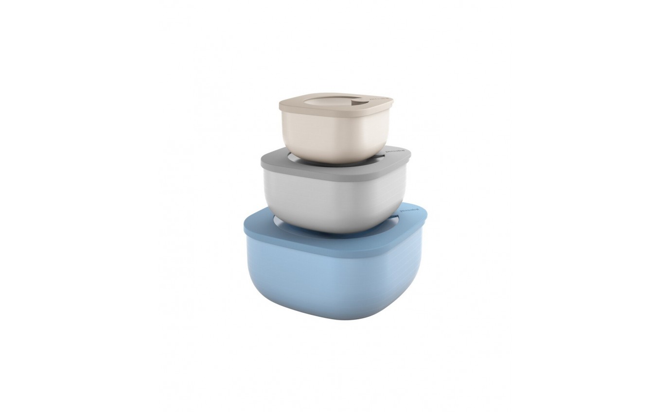 Guzzini Store & More Set of 3 Shallow Airtight Containers 17070752