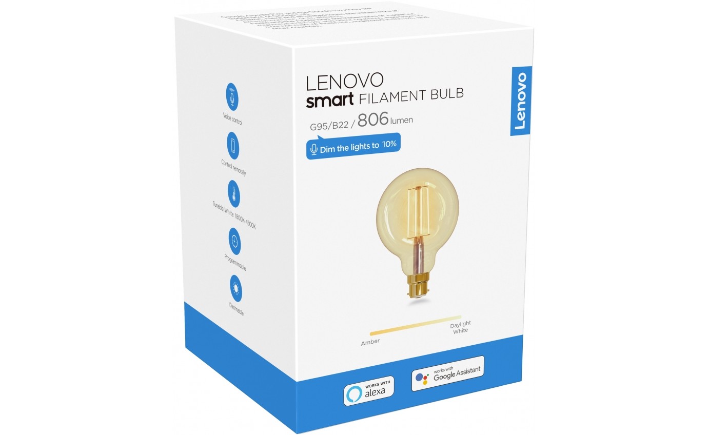 Lenovo Smart Bulb Filament G95 (B22) ZG38C03353
