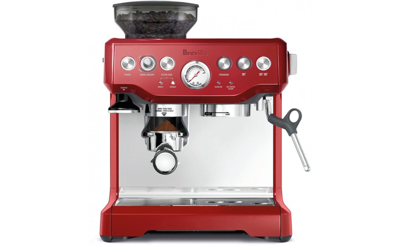 Breville the Barista Express® Coffee Machine (Cranberry) BES870CRN