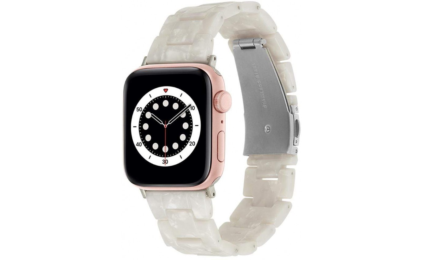 Case-Mate Linked Band for Apple Watch [38-40mm] (White Pearl Acetate) CM045072