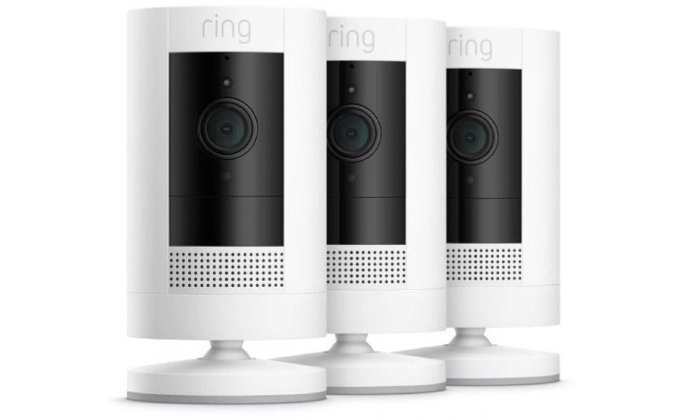 Ring Stick Up Battery Security Camera (White) [3 Pack] 8SC3X9WAU0