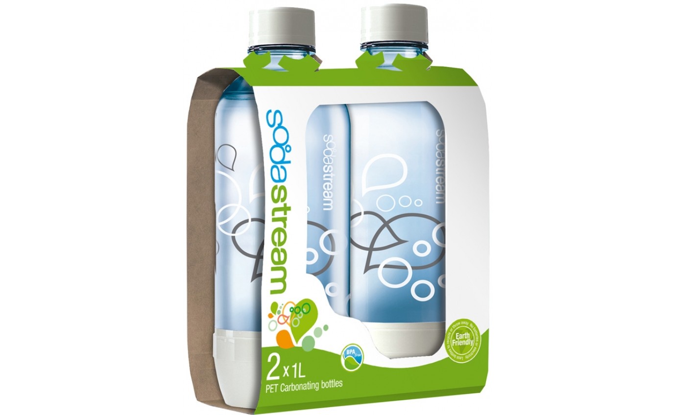 SodaStream 1 Litre Bottle (2 Pack) [White] 1042211610