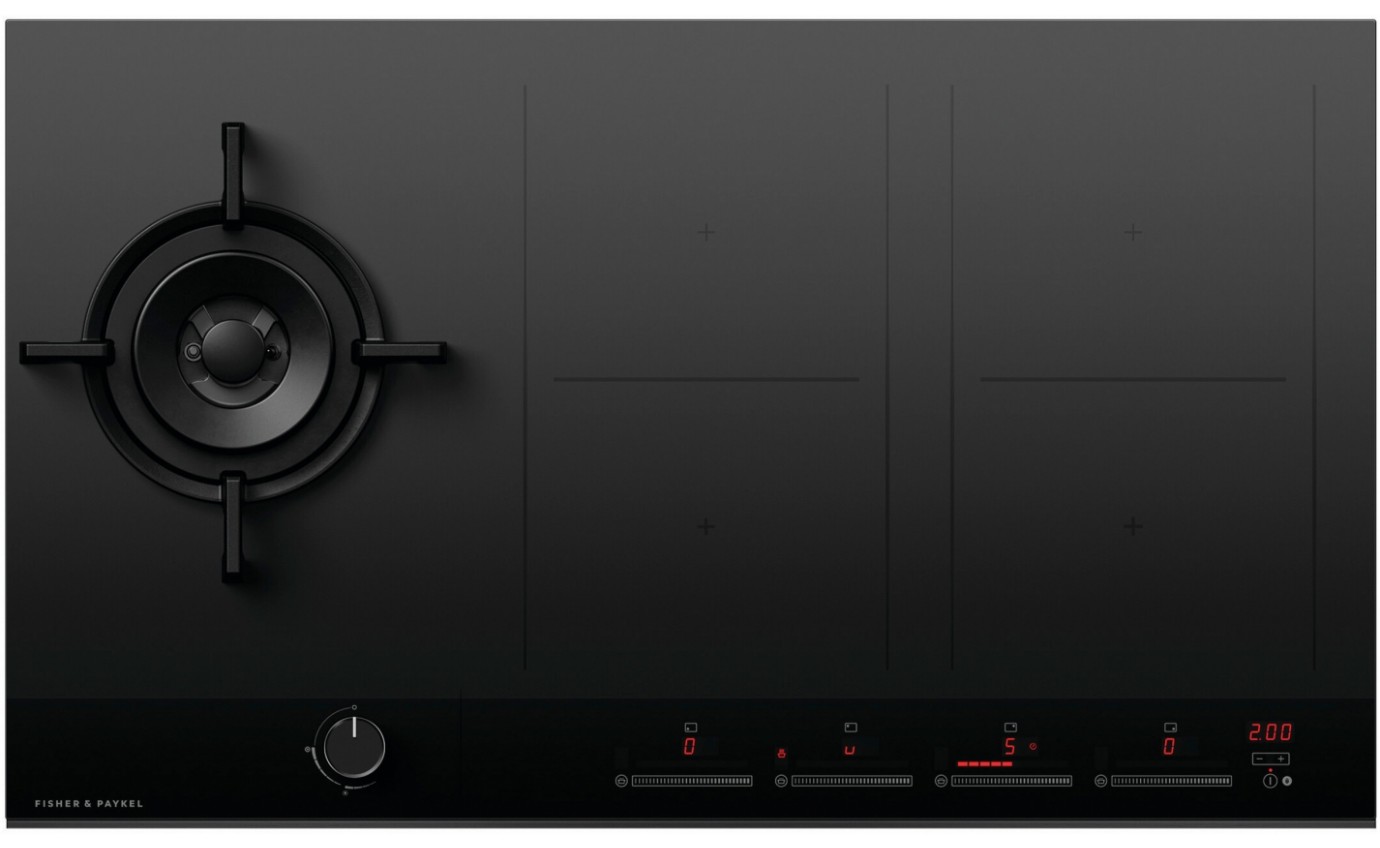 Fisher & Paykel 90cm Gas + Induction Cooktop CGI905DNGTB4
