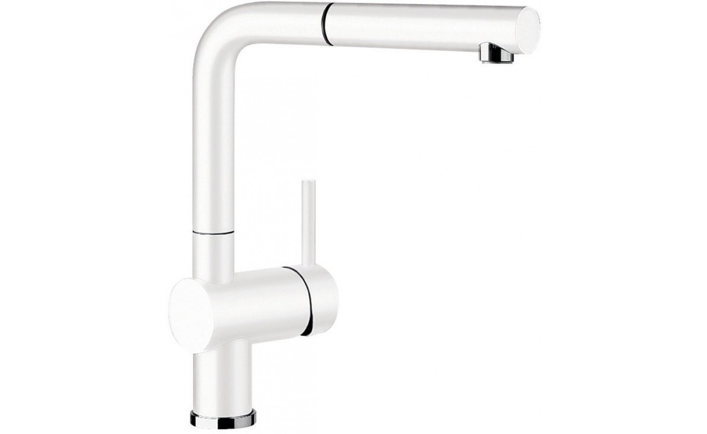 Blanco Silgranit Mixer Tap with Pullout Spray Arm (White) LINUSSW