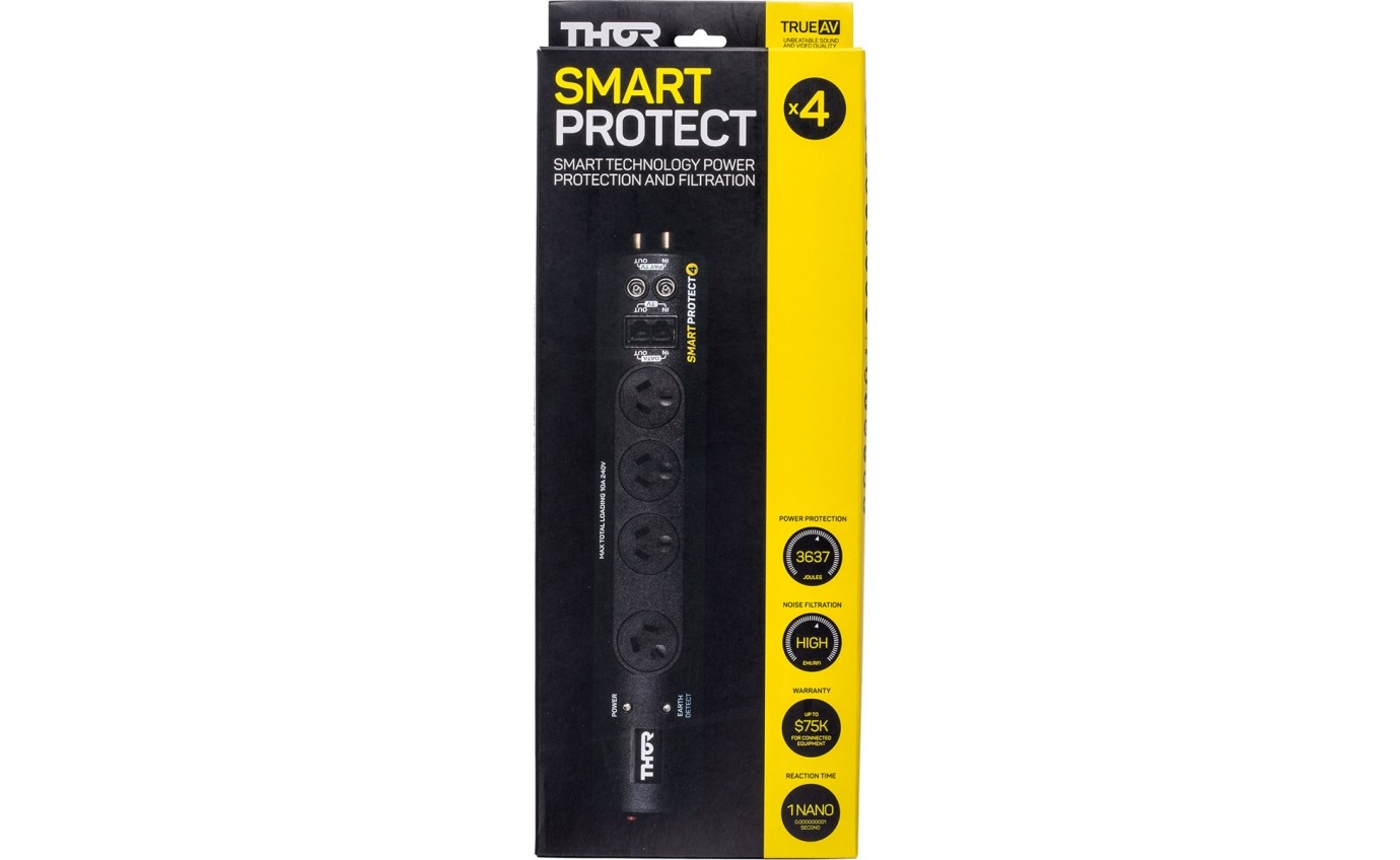 Thor 4 Outlet Smart Protect Powerboard with Surge Protection E145S