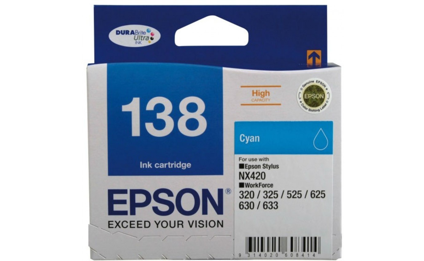 Epson Durabrite Cyan Ink Cartridge T138292