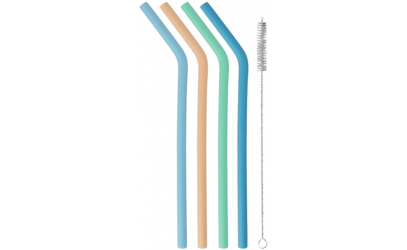 Avanti Silicone Straws with Cleaning Brush 14913