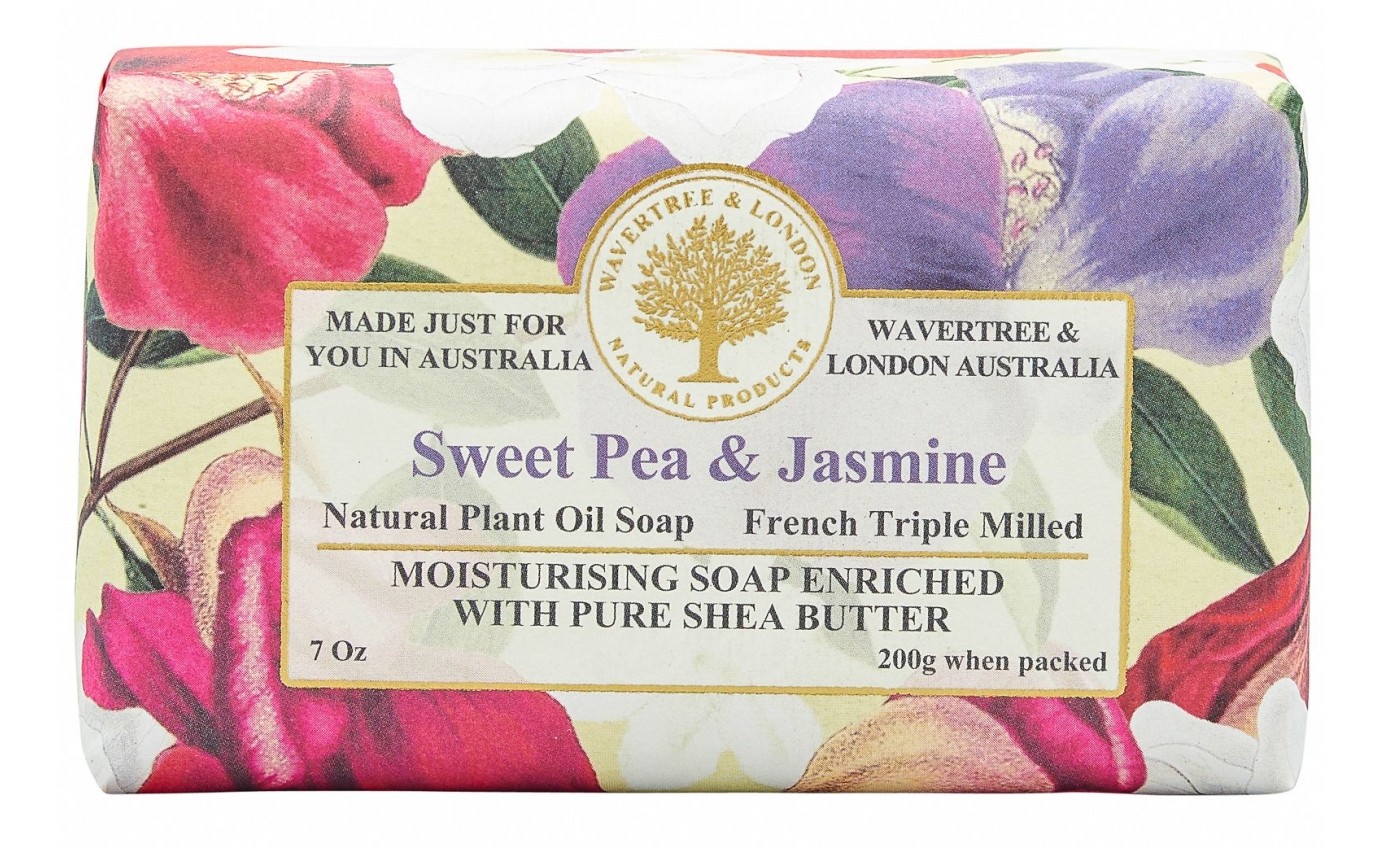 Wavertree & London Sweet Pea Jasmine Soap Bar 200g 9347774000777